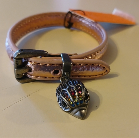 Kurt Geiger NWT Metallic Band Bracelet W/ Silver Raven  SUPER RARE - Picture 3 of 6